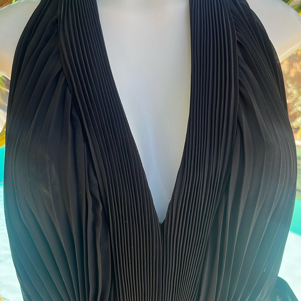 H by Halston Black Halter Maxi Gown - Picture 5 of 12